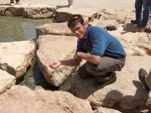 Me at Gideon's stream, where God pared back his army to an unthinkable low.